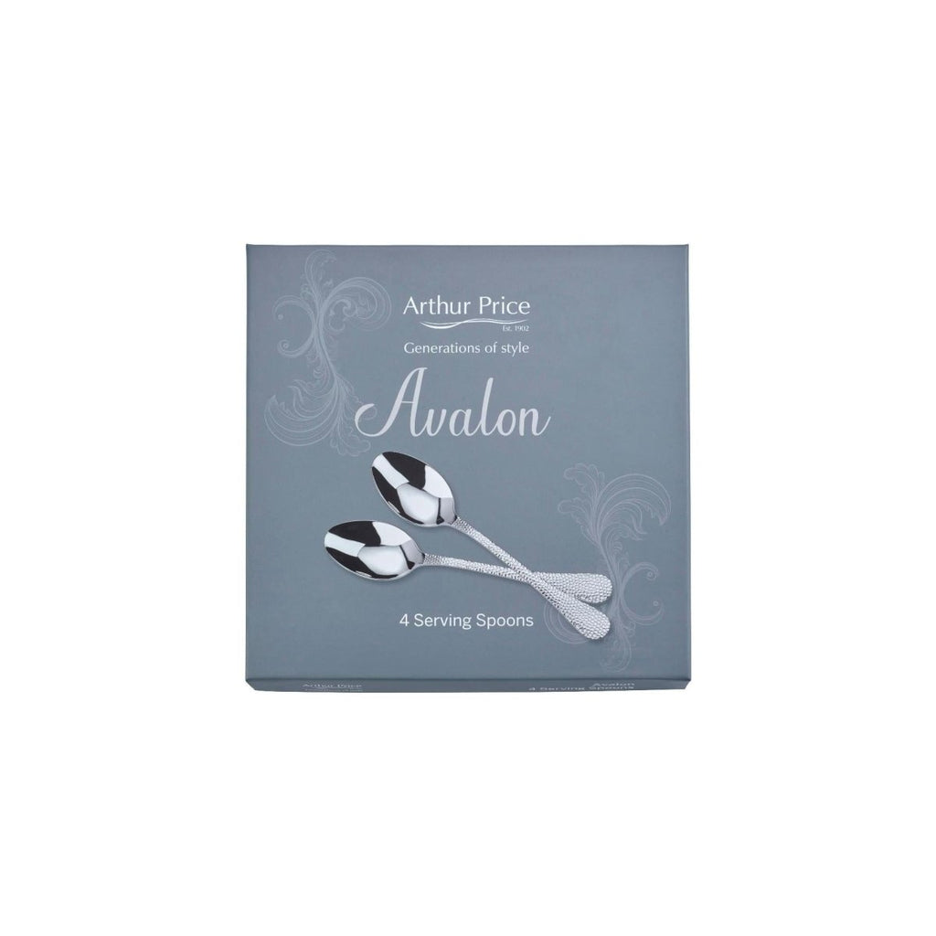 Arthur Price 'Avalon' stainless steel gift boxed cutlery set of 4 serving spoons - Beales department store