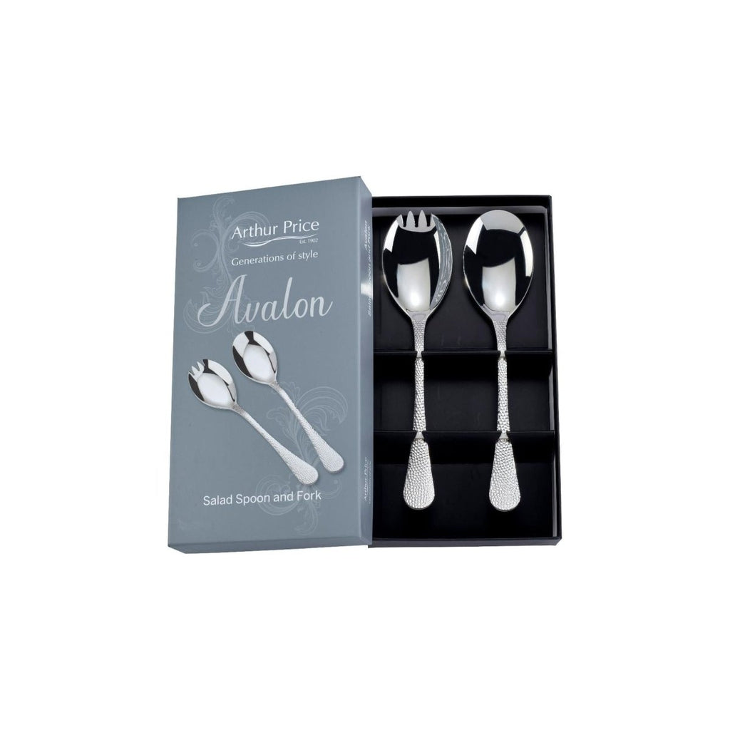 Arthur Price 'Avalon' stainless steel gift boxed pair of salad servers - Beales department store