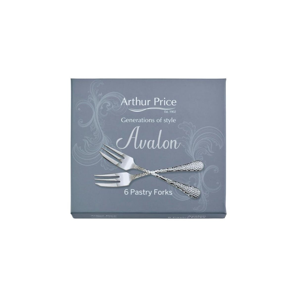 Arthur Price 'Avalon' stainless steel gift boxed set of 6 pastry forks - Beales department store