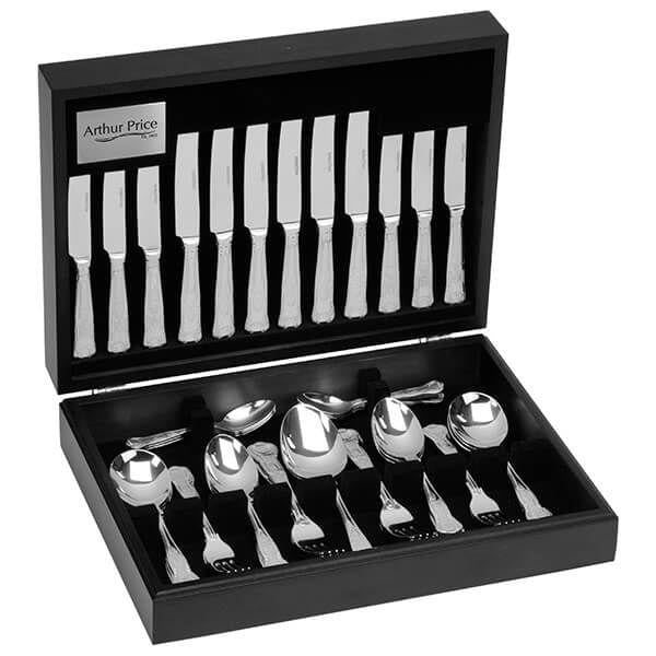 Arthur Price Kings 18/10 Stainless Steel 44 Piece 6 Person Canteen Cutlery Set - Beales department store