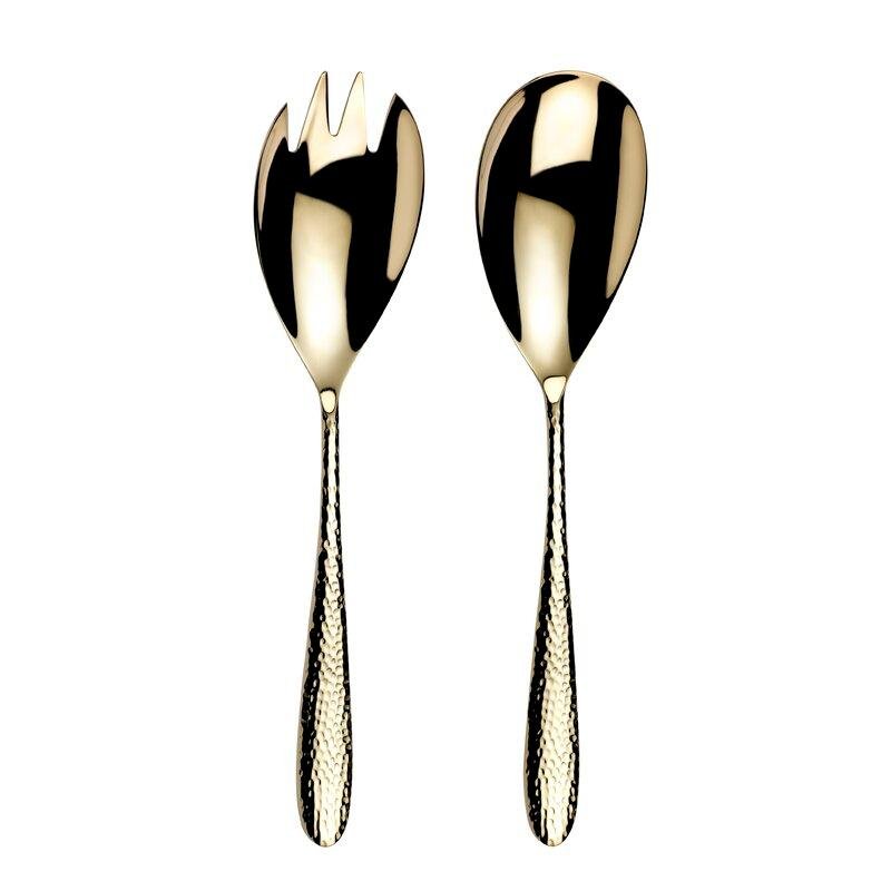 Arthur Price Monsoon 'Champagne Mirage' Stainless Steel Salad Server Cutlery Set - Beales department store