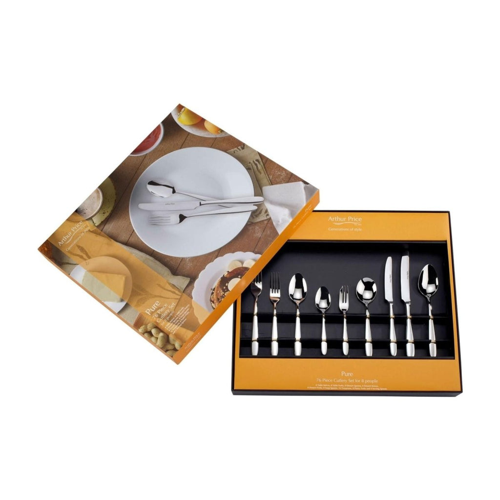 Arthur Price Pure' 76 piece 8 Person Boxed Cutlery Set - Beales department store