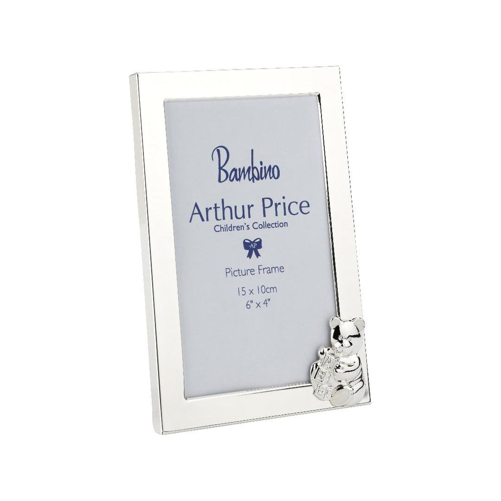 Arthur Price Silver Plated Childrens gift 6" x 4" Teddy Photo Frame - Beales department store