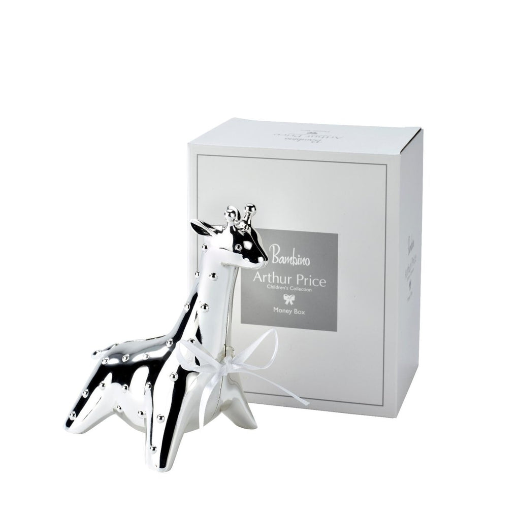 Arthur Price Silver Plated Childrens Gift Giraffe Money/Coin Box - Beales department store
