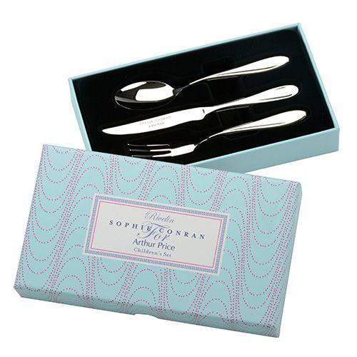 Arthur Price Sophie Conran 'Rivelin' 3 Piece Boxed Childrens Cutlery Set - Beales department store