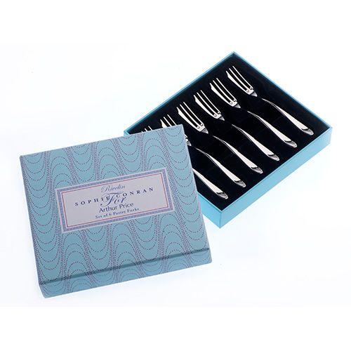 Arthur Price Sophie Conran 'Rivelin' Box of 6 Pastry Forks - Beales department store