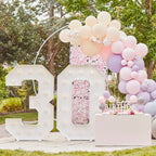 Pink & White Flower Wall Backdrop Tile