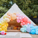 Luxe Bright Balloon Arch with Paper Honeycombs- 3 Inner Pack