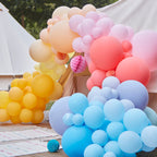 Luxe Bright Balloon Arch with Paper Honeycombs- 3 Inner Pack