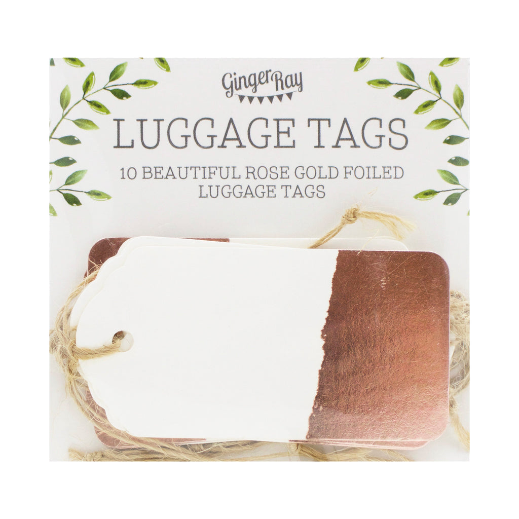 Rose Gold Wedding Luggage Place Card- 10 Inner Pack