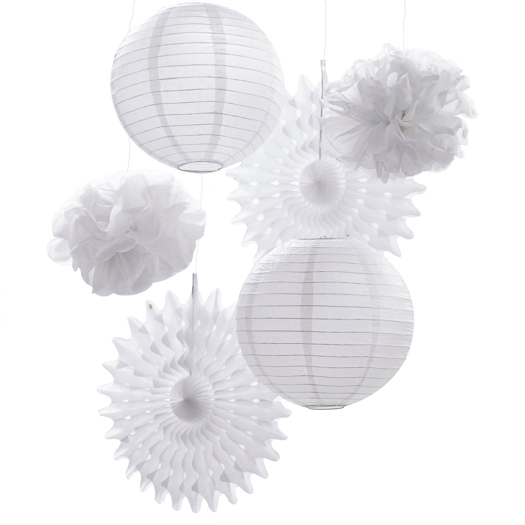 White Hanging Wedding Decorations
