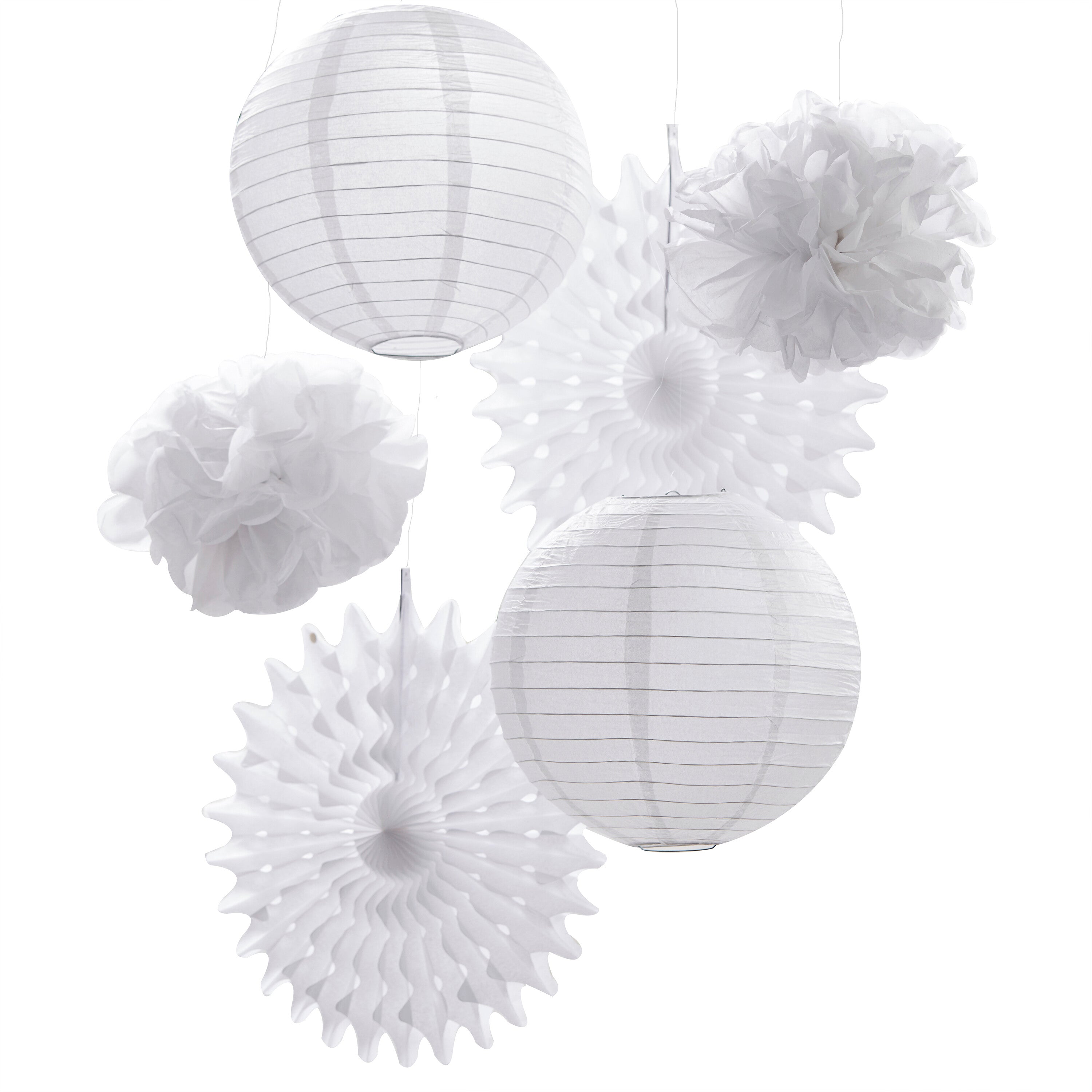 White Hanging Wedding Decorations