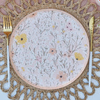 Pink Floral Paper Plates