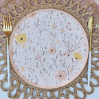 Pink Floral Paper Plates- 5 Inner Pack