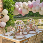 Pink Floral Paper Plates