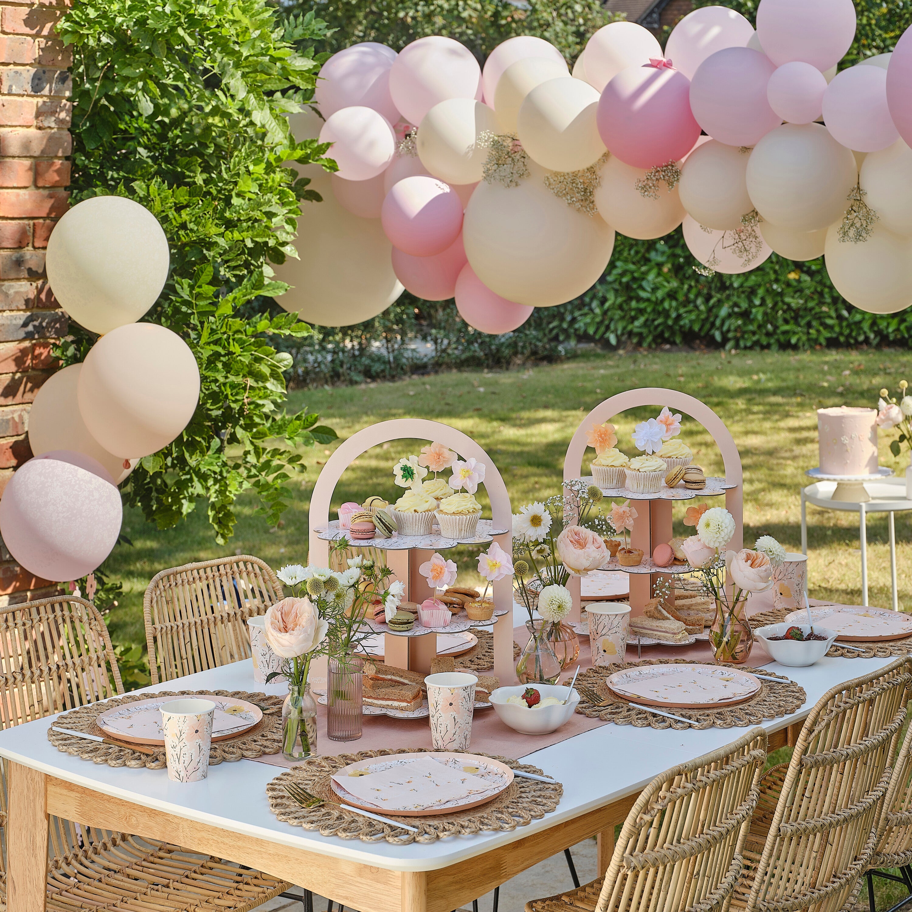 Pink Floral Birthday Napkins