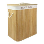 Light & Dark Bamboo Laundry Hamper Basket | M&W