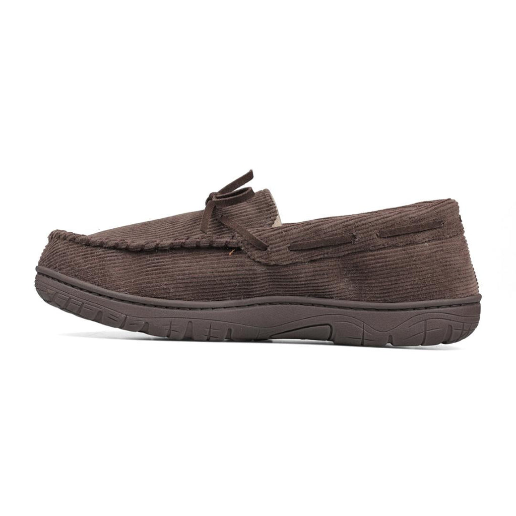 Bearpaw BP00443 Rob Slippers - Brown Corduroy - Beales department store