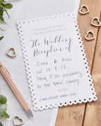 Beautiful Botanics Wedding Reception Invites