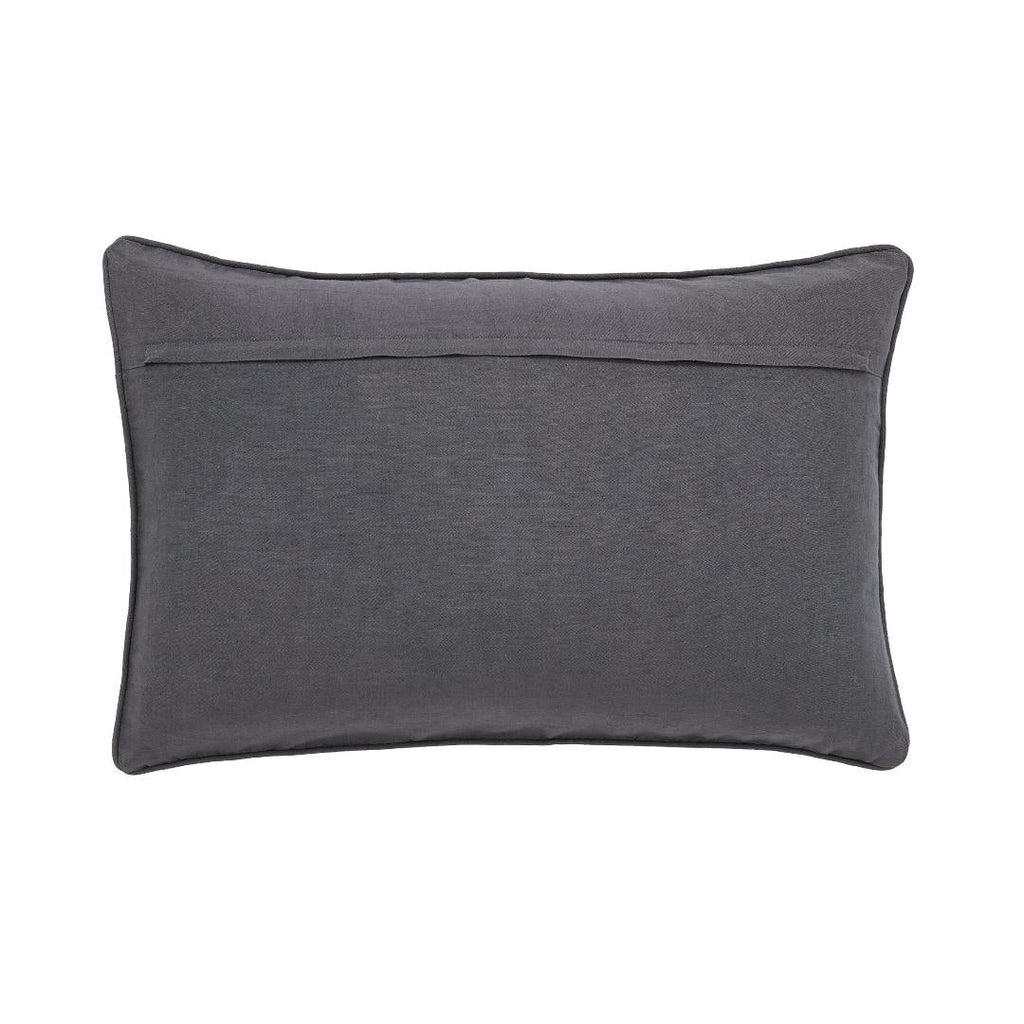 Bedeck Of Belfast Dhaka Cushion 60cm x 40cm - Charcoal - Beales department store