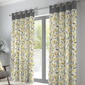 Beechwood Ochre Leaf Trail Eyelet Curtains