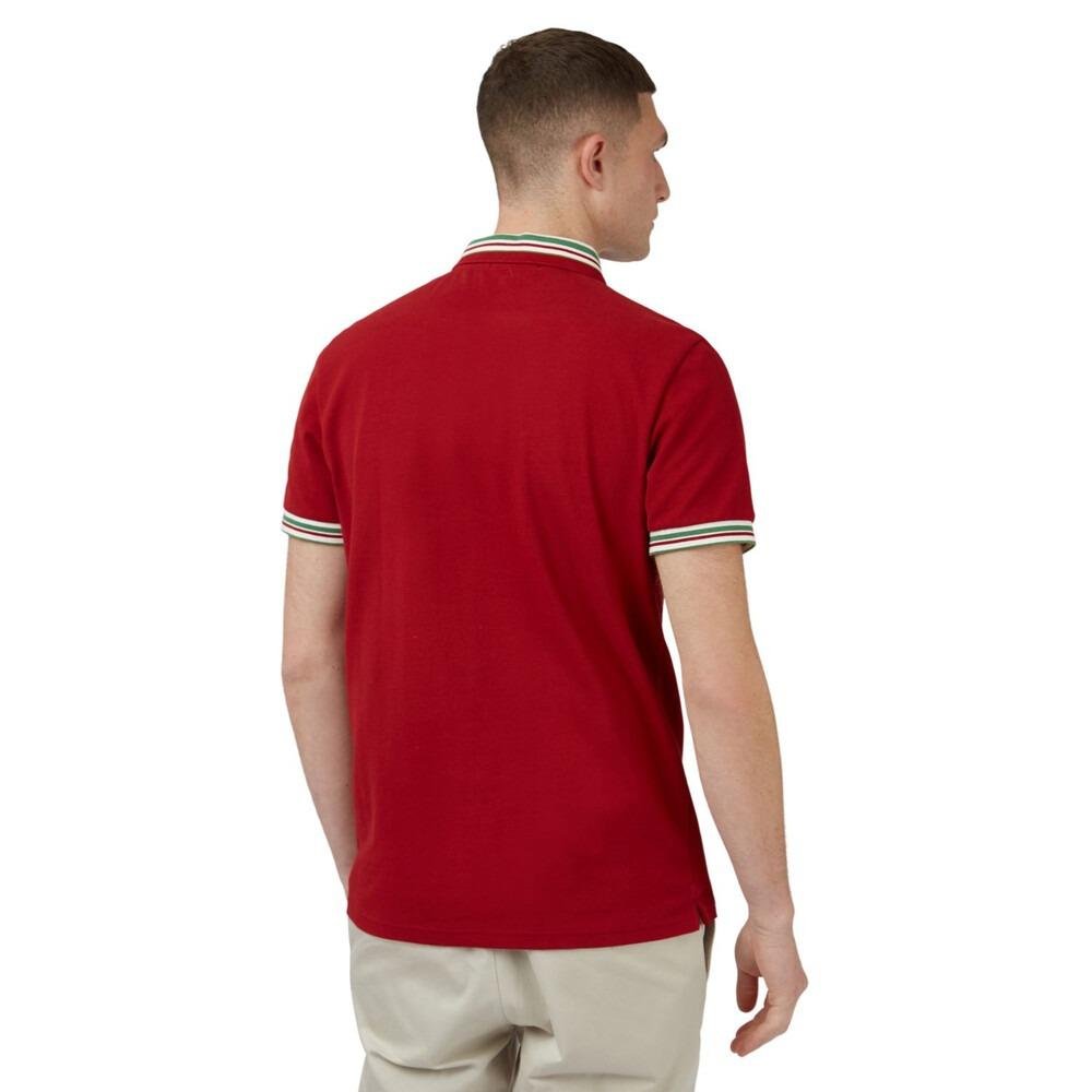 Ben Sherman House Collar Polo - Scarlet - Beales department store