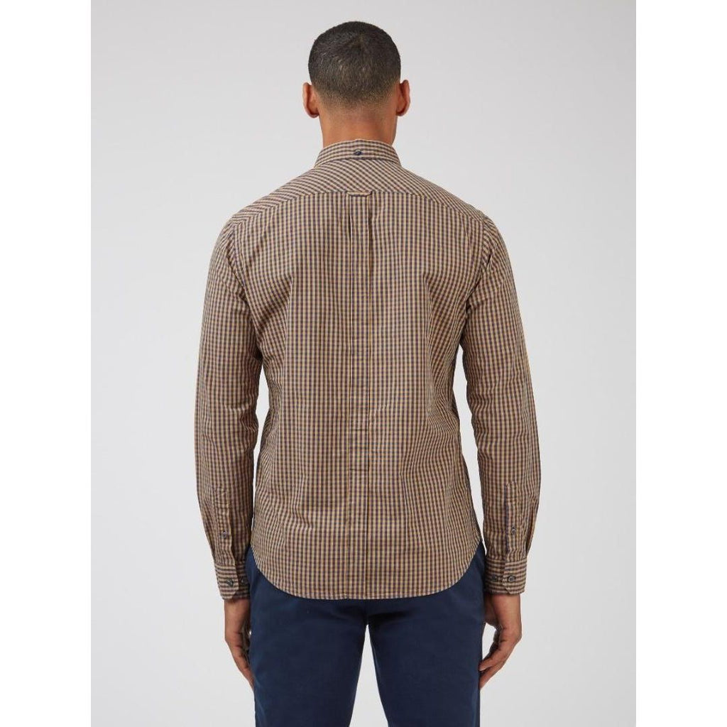 Ben Sherman Long Sleeve Shirt - Ochre - Beales department store