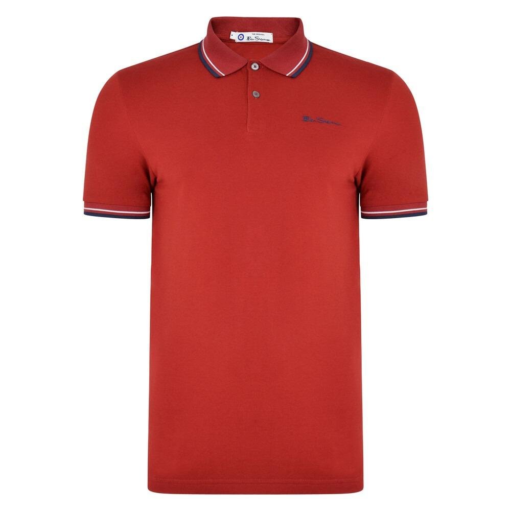Ben Sherman Signature Polo Shirt - Red - Beales department store