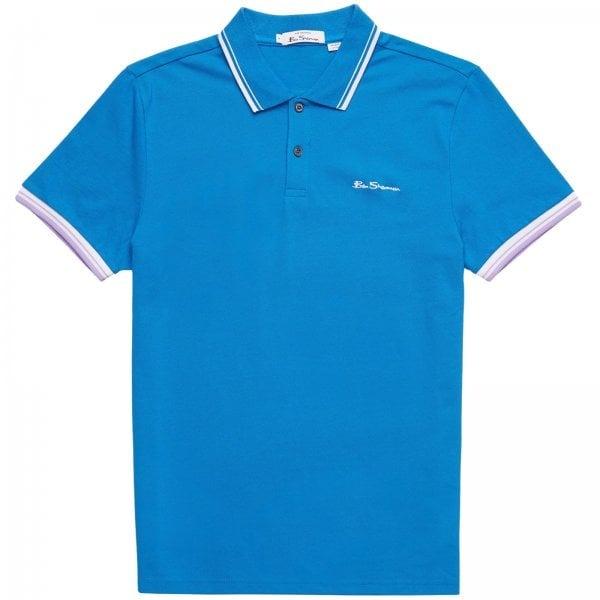 Ben Sherman Signature Tipped Polo - Blue - Beales department store
