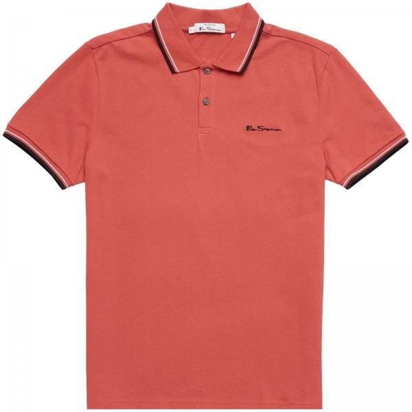 Ben Sherman Signature Tipped Polo - Raspberry - Beales department store