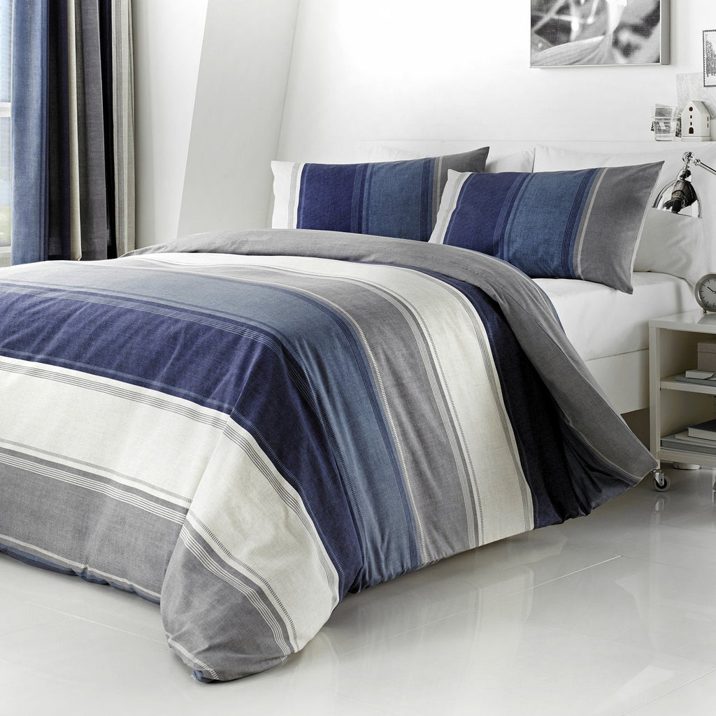 Betley Stripe Blue Duvet Set