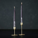 Tapered Black 'Boo' Candles - (2PK)