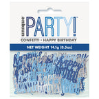 Blue 'Happy Birthday' Confetti (14g pack)