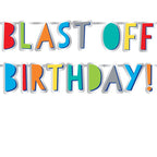 Blast Off Birthday Banner Kit (2pk)