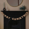 Blush Pink Felt Merry Christmas Bunting