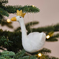Felt Swan Christmas Tree Decoration