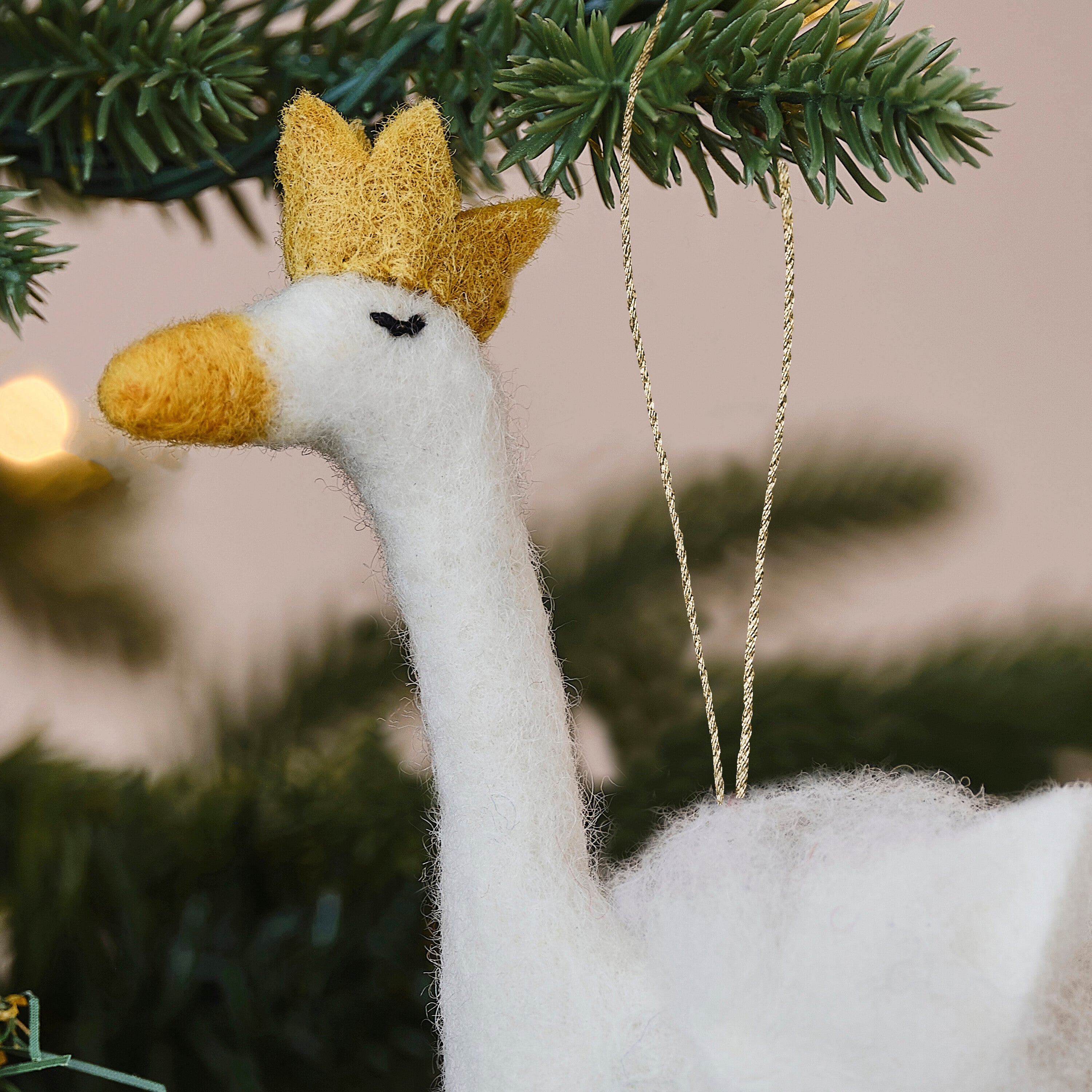 Felt Swan Christmas Tree Decoration- 12 Inner Pack
