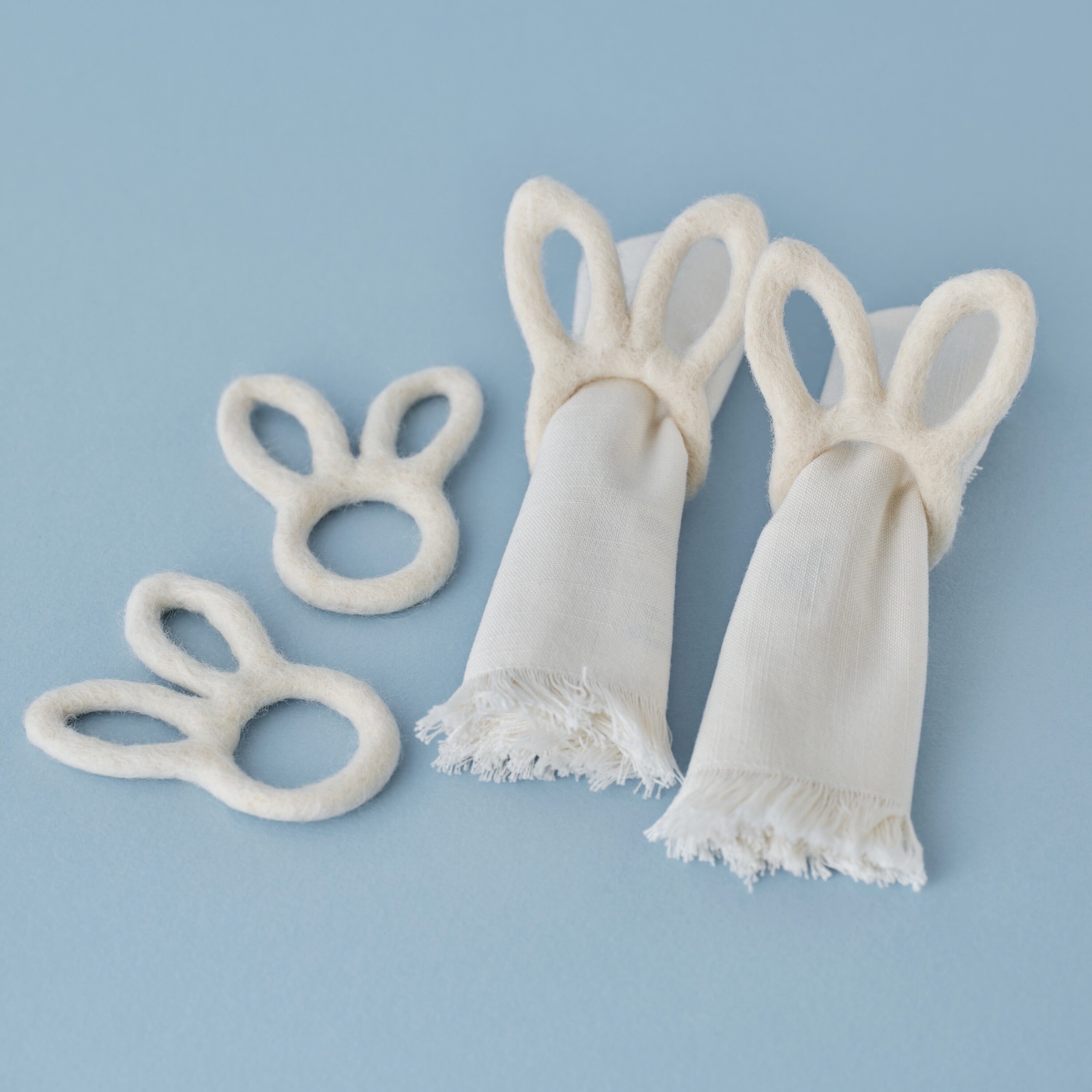 Felt Bunny Easter Napkin Rings- 5 Inner Pack
