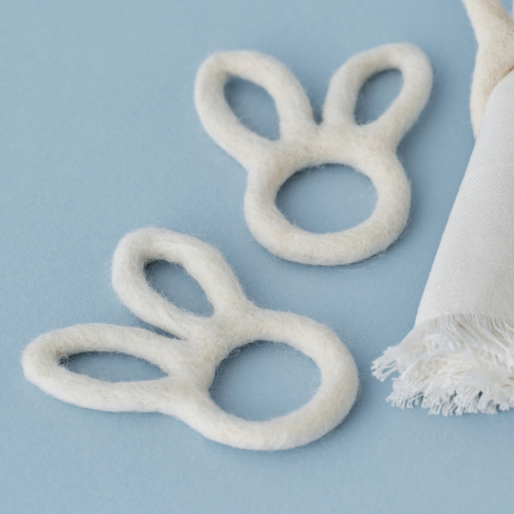 Felt Bunny Easter Napkin Rings- 5 Inner Pack
