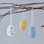 Felt Embroidered Easter Egg Tree Decorations- 5 Inner Pack