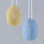 Felt Embroidered Easter Egg Tree Decorations- 5 Inner Pack