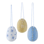 Felt Embroidered Easter Egg Tree Decorations- 5 Inner Pack