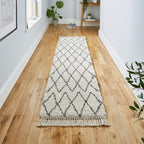 Boho Cream and Grey Runner (60cm x 230cm)