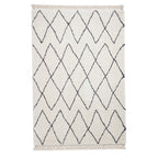 Boho White and Black Rug