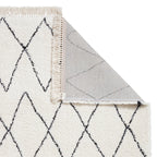 Boho White and Black Rug