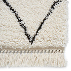 Boho White and Black Rug