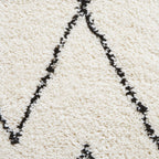Boho White and Black Rug