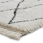 Boho White and Black Rug