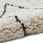Boho White and Black Rug