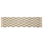 Boho White and Black Runner (60cm x 230cm)